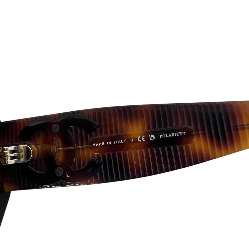 Chanel CH5492-A Polarized Butterfly Large CC Tortoise Sunglasses